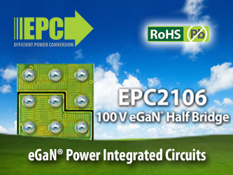 Efficient Power Conversion (EPC) Introduces Extremely Fast, Small Monolithic Gallium Nitride Power Transistor Half Bridge Operating Over 2 MHz, Ideal for Class-D Audio